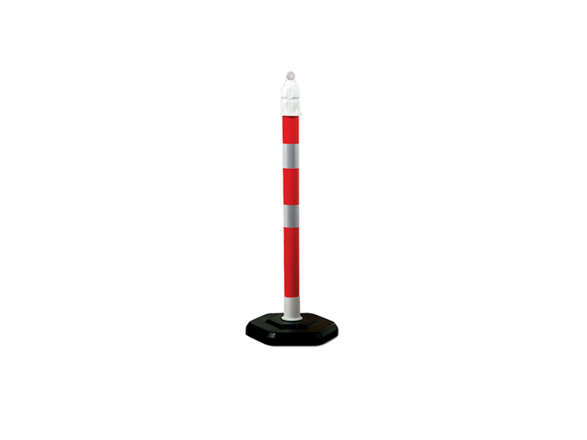 Hipaş Plastik - 100 CM Dubalı Ve Reflektifli Uyarı Dikmesi - 12403-DBR