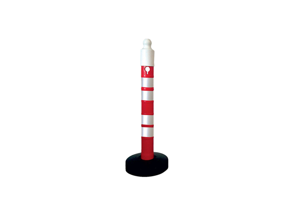 Hipaş Plastik - 120 CM Dubalı Ve Reflektifli Uyarı Dikmesi - 12404-DBR