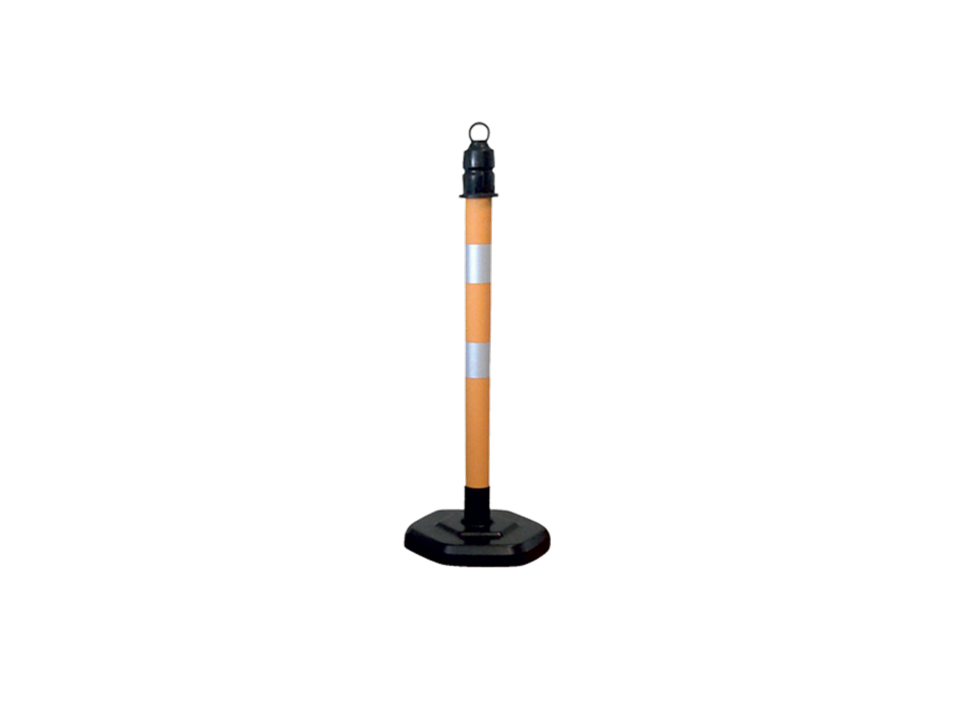 Hipaş Plastik - 100 CM Dubalı Ve Reflektifli Uyarı Dikmesi - 12409-DBR