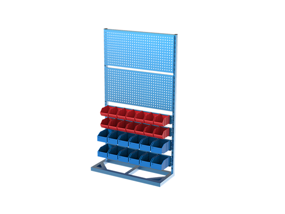 Hipaş Plastik - 36 Avadanlık Kutulu Tek Yönlü Askı Panolu Metal Stand - 4535