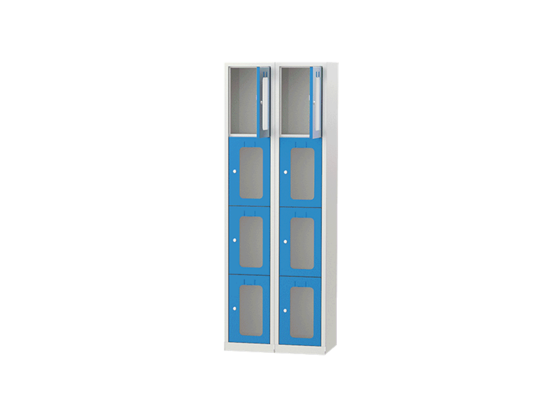 Hipaş Plastik - 8 Bölmeli Plexi Kapılı Personel Dolabı - 6093