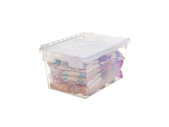 Abox Plastik - Kapaklı Şeffaf Konik Kasa - HP-6435-MK SF