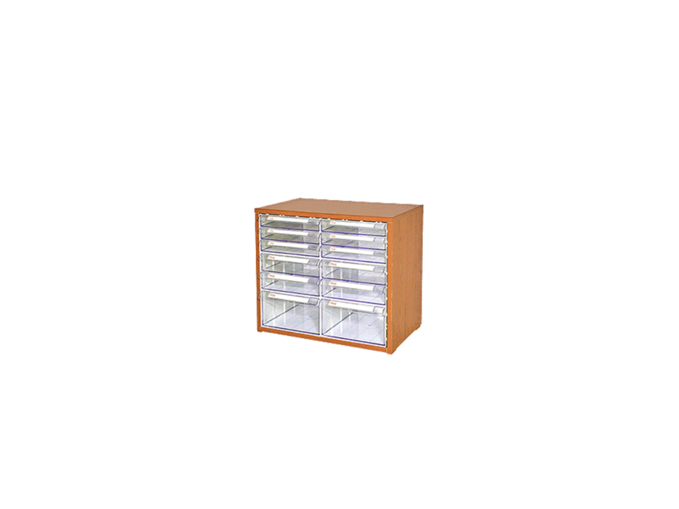 Hipaş Plastik - 12 Plastik Çekmeceli Kutulu, Suntalam Gövdeli Stand - SM-23
