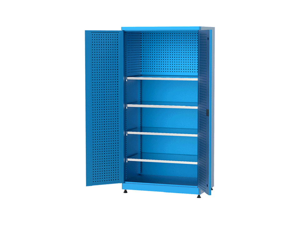 Hipaş Plastik - 4 Galvaniz Raflı Ve Kapaklı Malzeme Dolabı - 6195