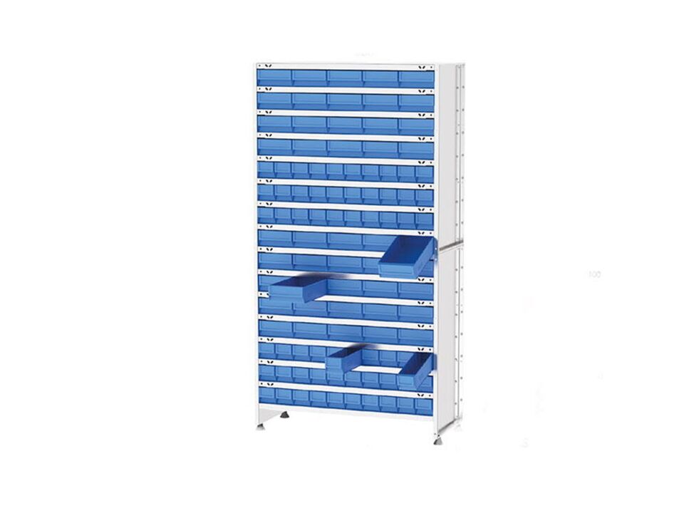 Hipaş Plastik - 105 Plastik Raf Kutulu Galvaniz Stand - 492-40919