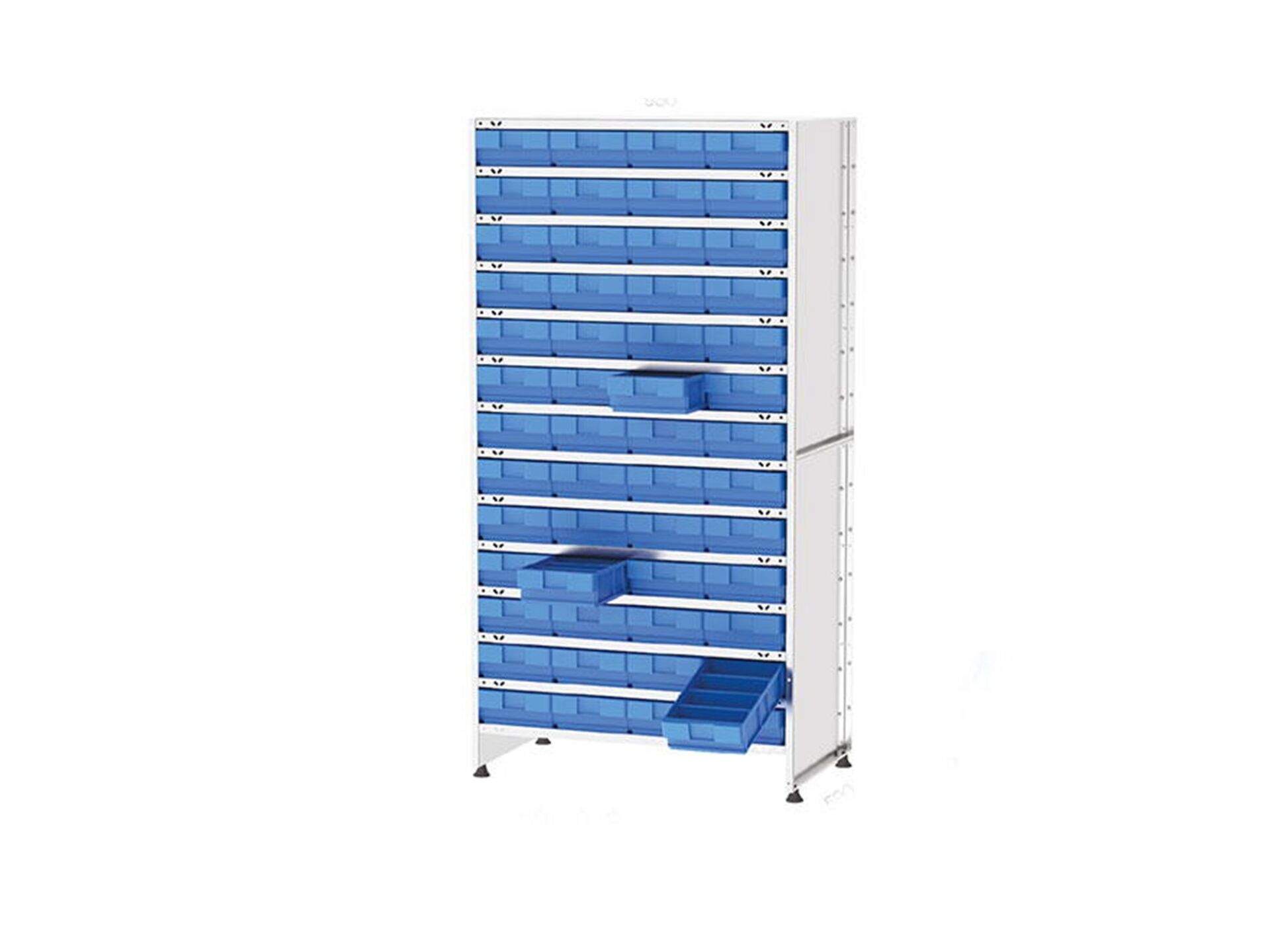 Hipaş Plastik - 52 Plastik Raf Kutulu Galvaniz Stand - 592-619
