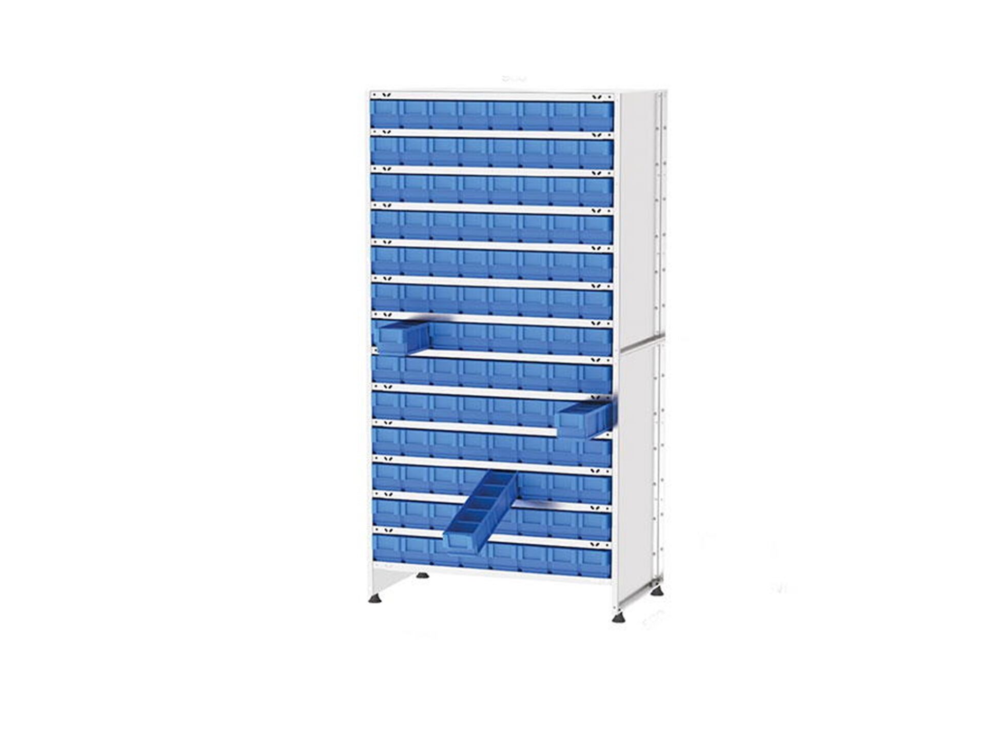 Hipaş Plastik - 104 Plastik Raf Kutulu Galvaniz Stand - 592-609