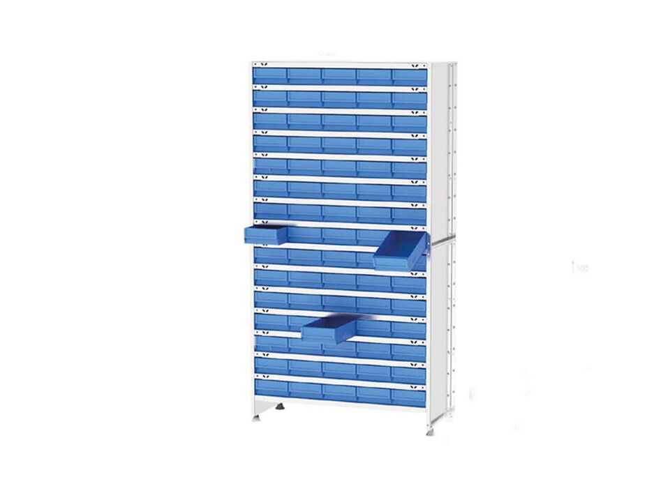 Hipaş Plastik - 75 Plastik Raf Kutulu Galvaniz Stand - 492-419