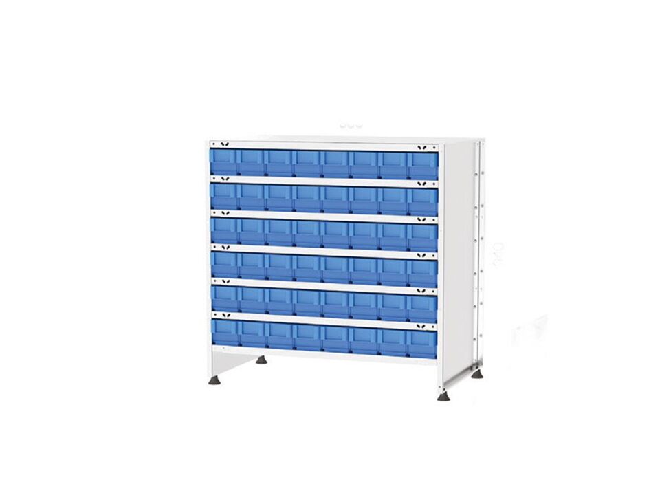 Hipaş Plastik - 48 Plastik Raf Kutulu Galvaniz Stand - 591-609
