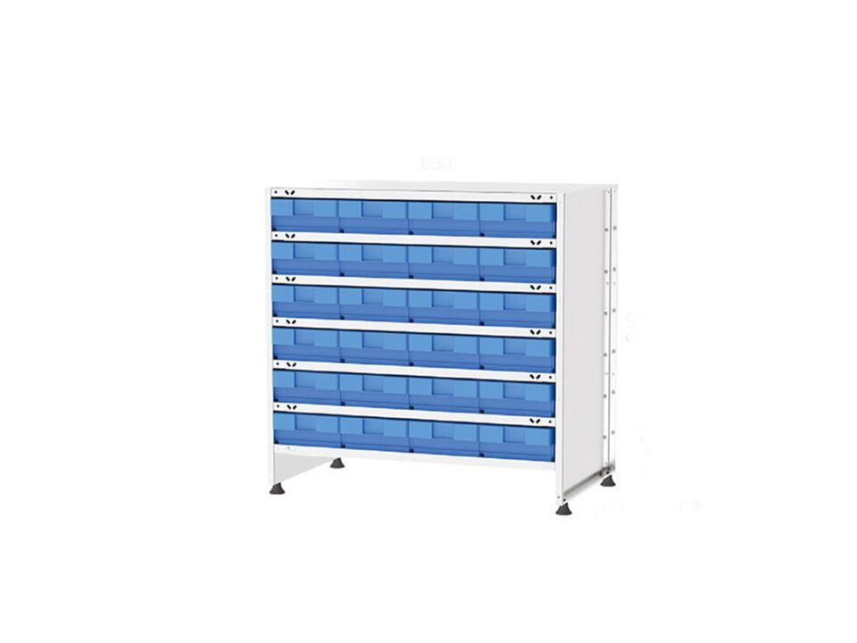Hipaş Plastik - 24 Plastik Raf Kutulu Galvaniz Stand - 591-619
