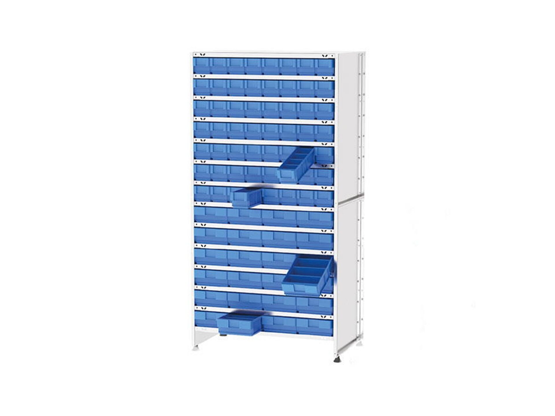 Hipaş Plastik - 80 Plastik Raf Kutulu Galvaniz Stand - 592-60919