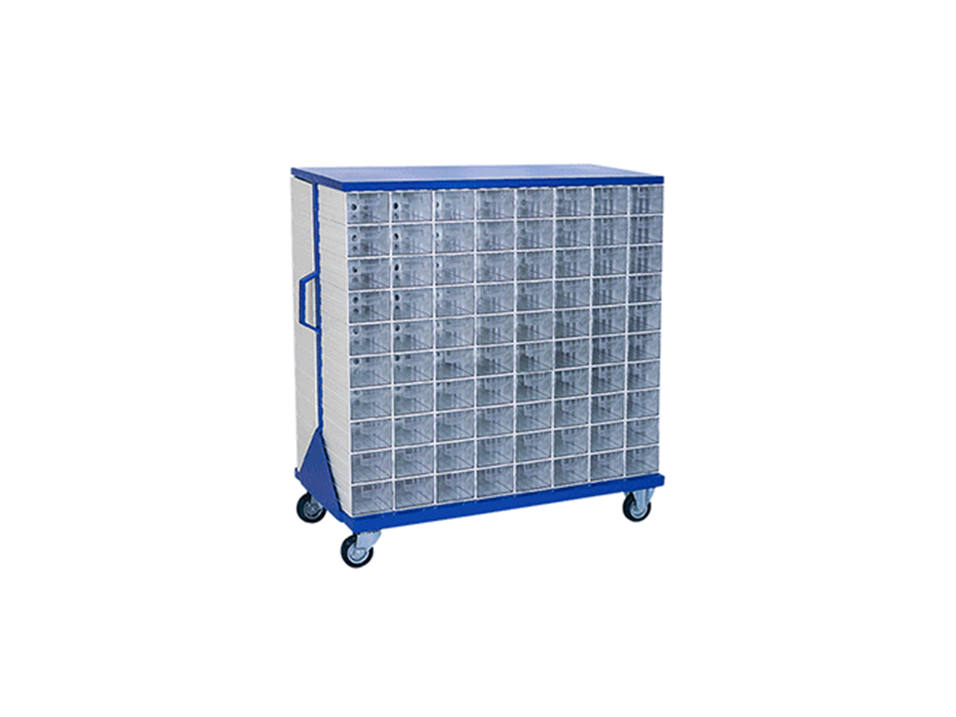 Hipaş Plastik - 208 Plastik Çekmeceli Kutulu, Çift Yönlü Ve Tekerlekli Metal Gövdeli Stand - ÇKS-500-401
