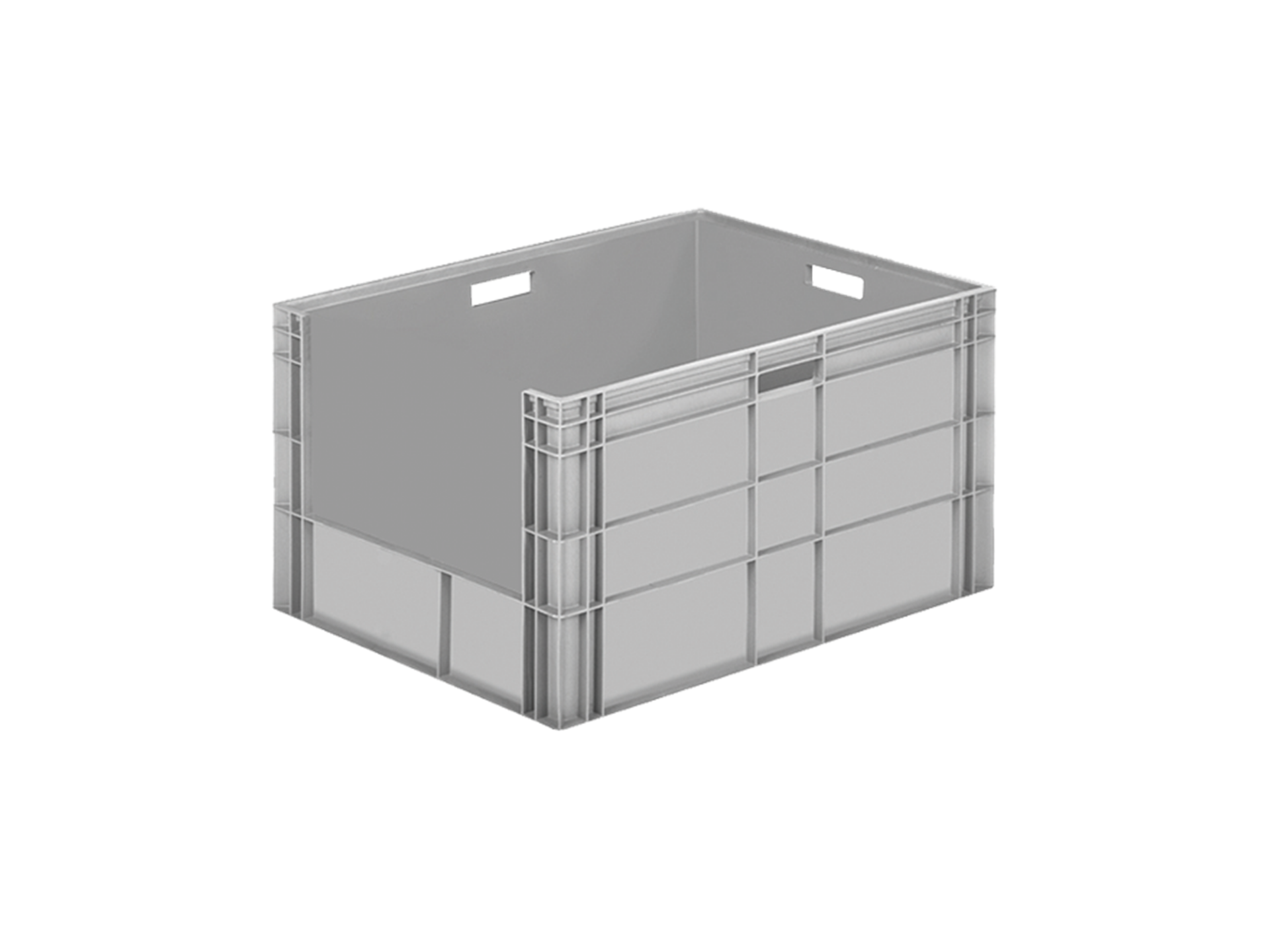 Abox Plastik - Kısa Kenarı Yarım Açık Yanları Ve Altı Kapalı Kasa - AX-8644-AV