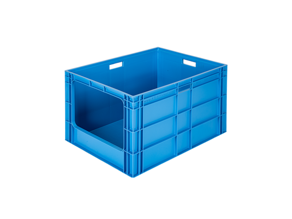Abox Plastik - Kısa Kenarı Yarım Açık Yanları Ve Altı Kapalı Kasa - AX-8644-AVK