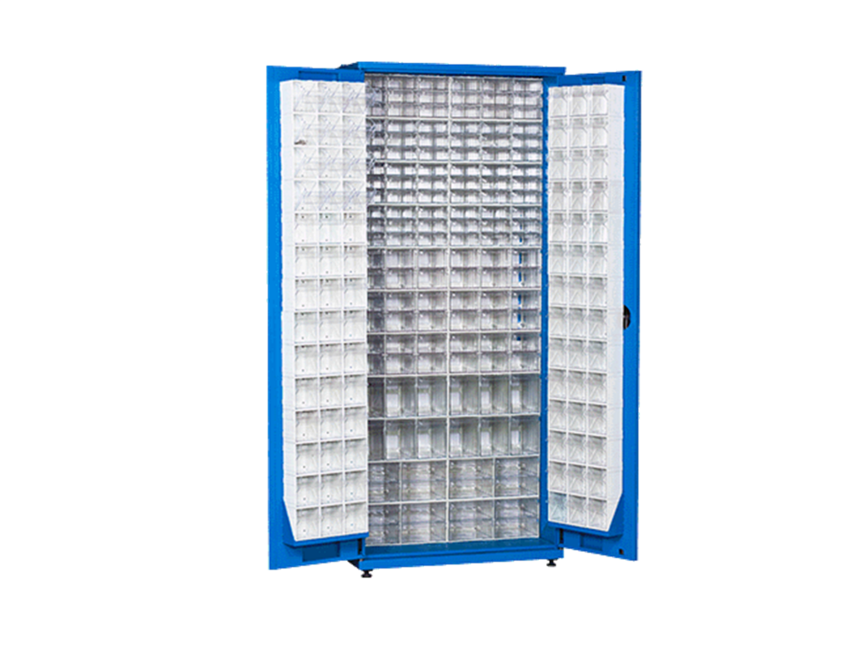 Hipaş Plastik - 220 Plastik Çekmeceli Kutulu, Kilitli Kapaklı Metal Gövdeli Stand - ÇKD-401-S