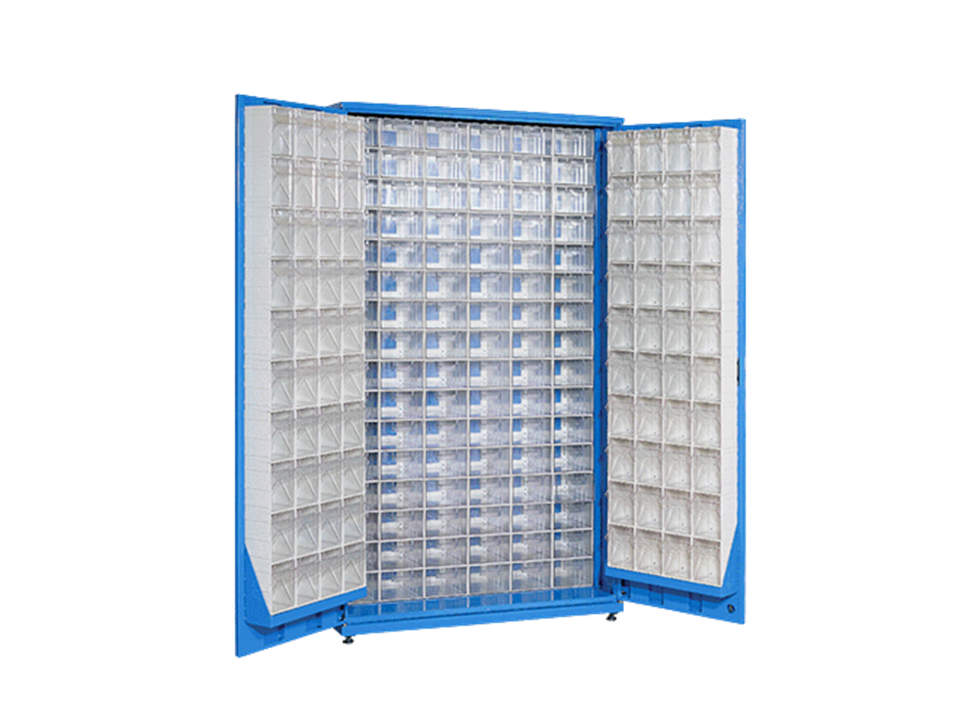 Hipaş Plastik - 176 Plastik Çekmeceli Kutulu, Kilitli Kapaklı Metal Gövdeli Stand - ÇKD-451