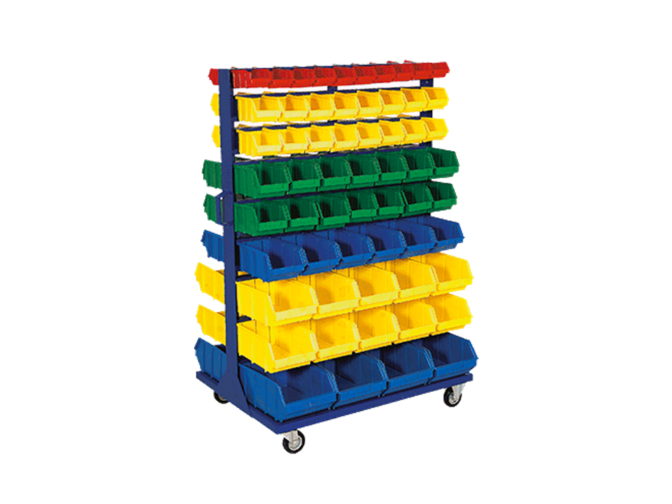 Hipaş Plastik - 120 Avadanlık Kutulu, Çift Yönlü Ve Tekerlekli Metal Stand - STAND-2