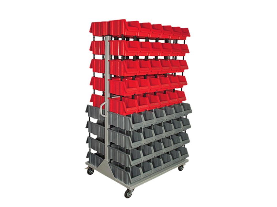 Hipaş Plastik - 108 Avadanlık Kutulu Çift Yönlü Ve Tekerlekli Metal Stand - STAND-22