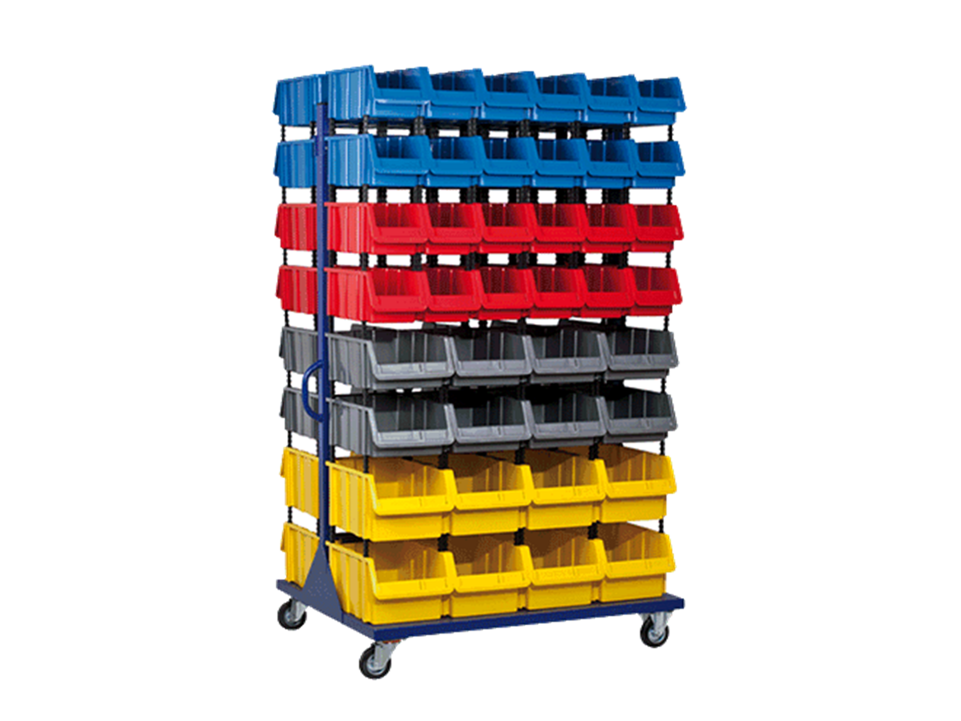 Hipaş Plastik - 80 Avadanlık Kutulu Çift Yönlü Ve Tekerlekli Metal Stand - STAND-22-S