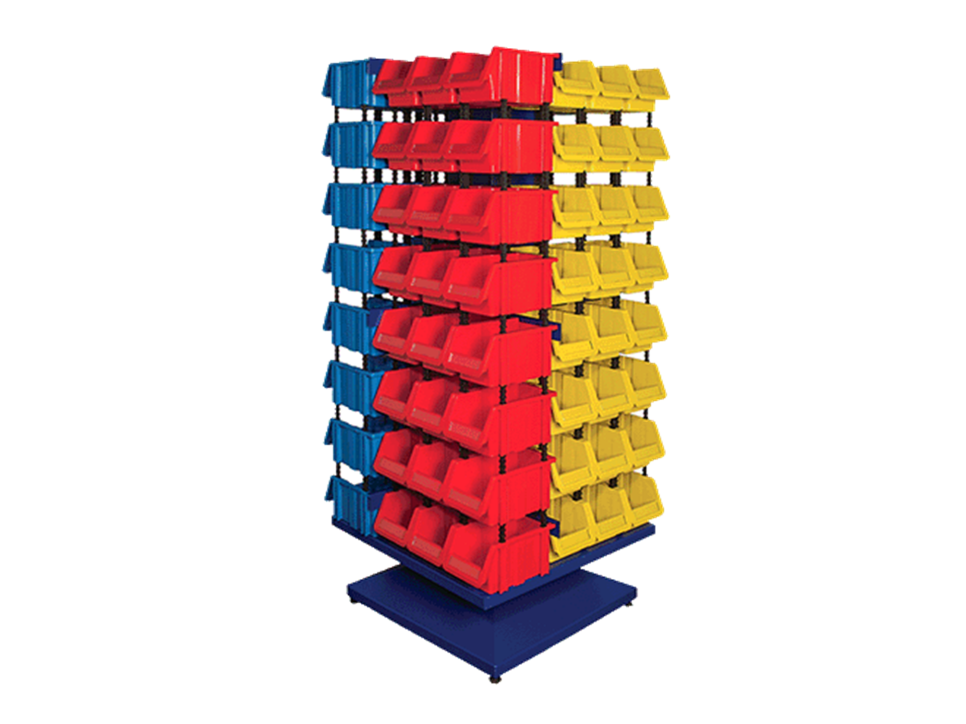 Hipaş Plastik - 96 Avadanlık Kutulu Çift Yönlü Ve Tekerlekli Metal Stand - STAND-24