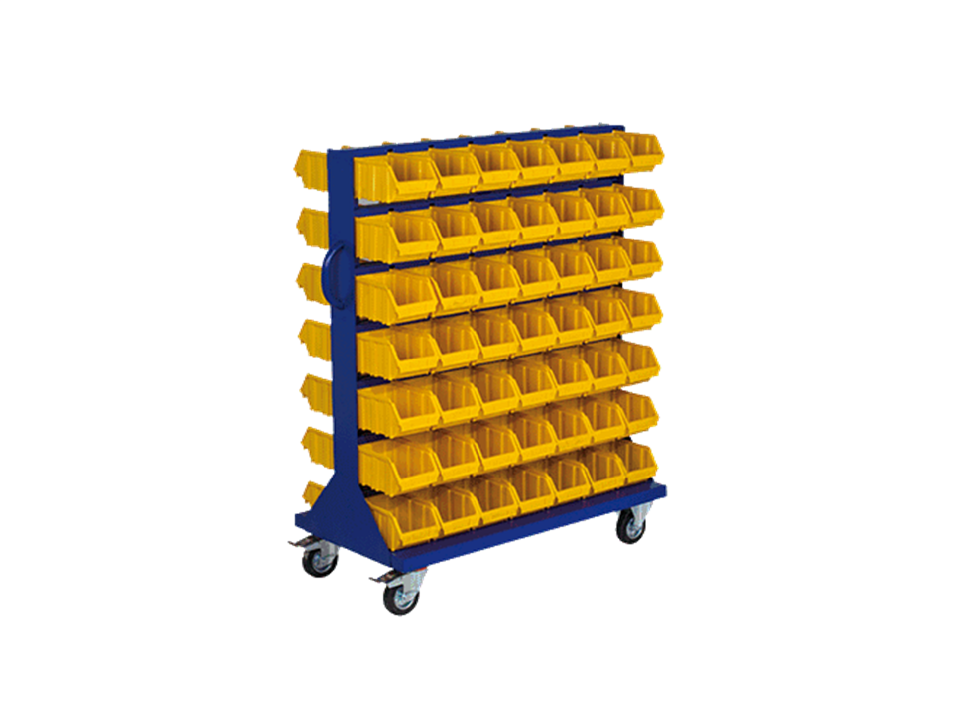Hipaş Plastik - 98 Avadanlık Kutulu Çift Yönlü Ve Tekerlekli Metal Stand - STAND-25