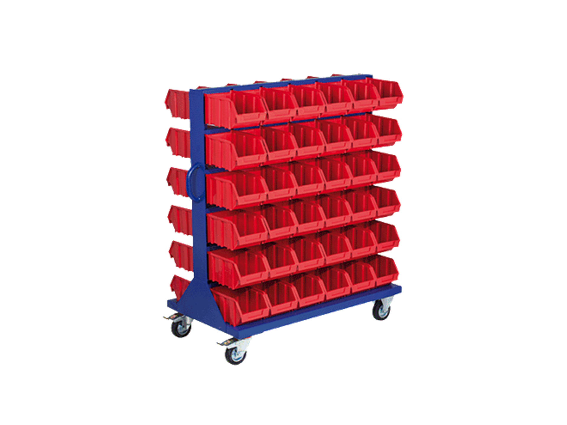 Hipaş Plastik - 72 Avadanlık Kutulu Çift Yönlü Ve Tekerlekli Metal Stand - STAND-26