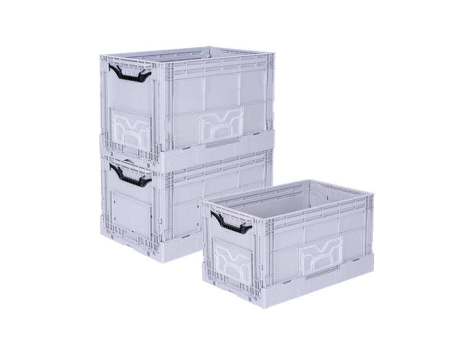 Abox Plastik - Yanları Ve Altı Kapalı Katlanır Kasa - KX-4634