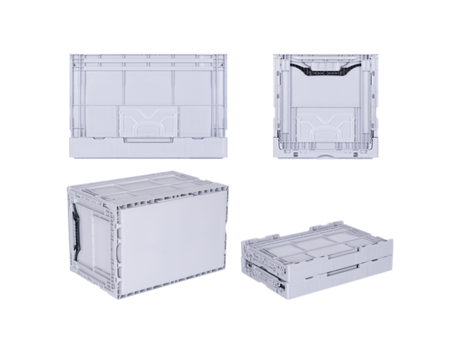 Abox Plastik - Yanları Ve Altı Kapalı Katlanır Kasa - KX-4640