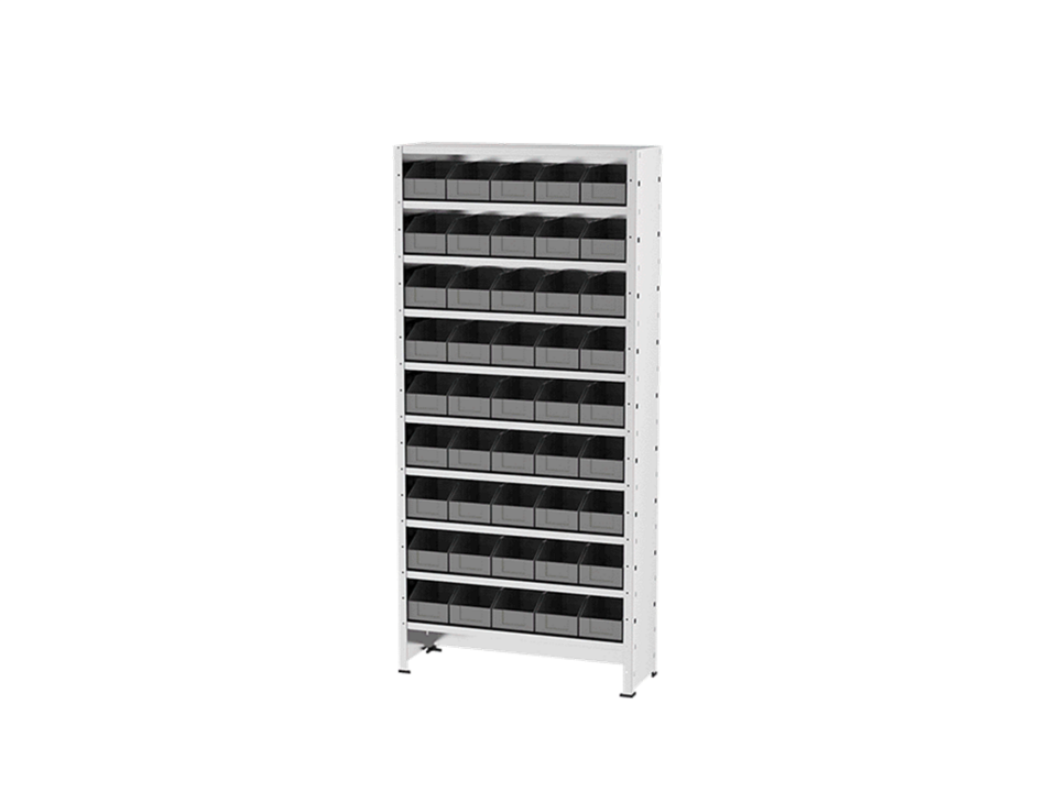 Hipaş Plastik - 9 Raflı 45 Avadanlıklı Galvaniz Raf - 20935