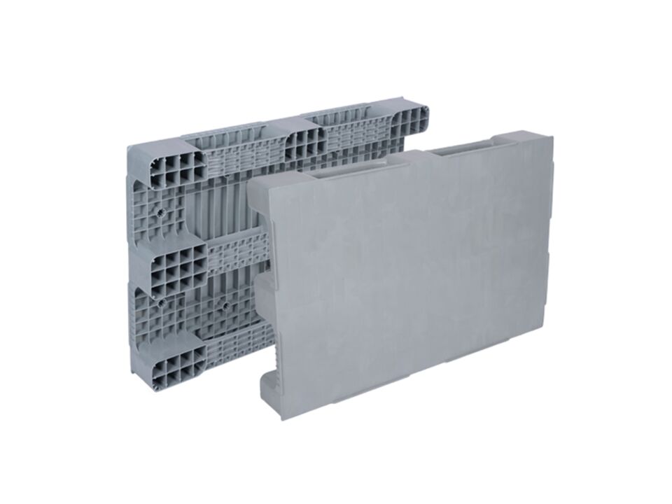 Abox Plastik - 3 Kızaklı Üzeri Düz Palet - 80-120 3K