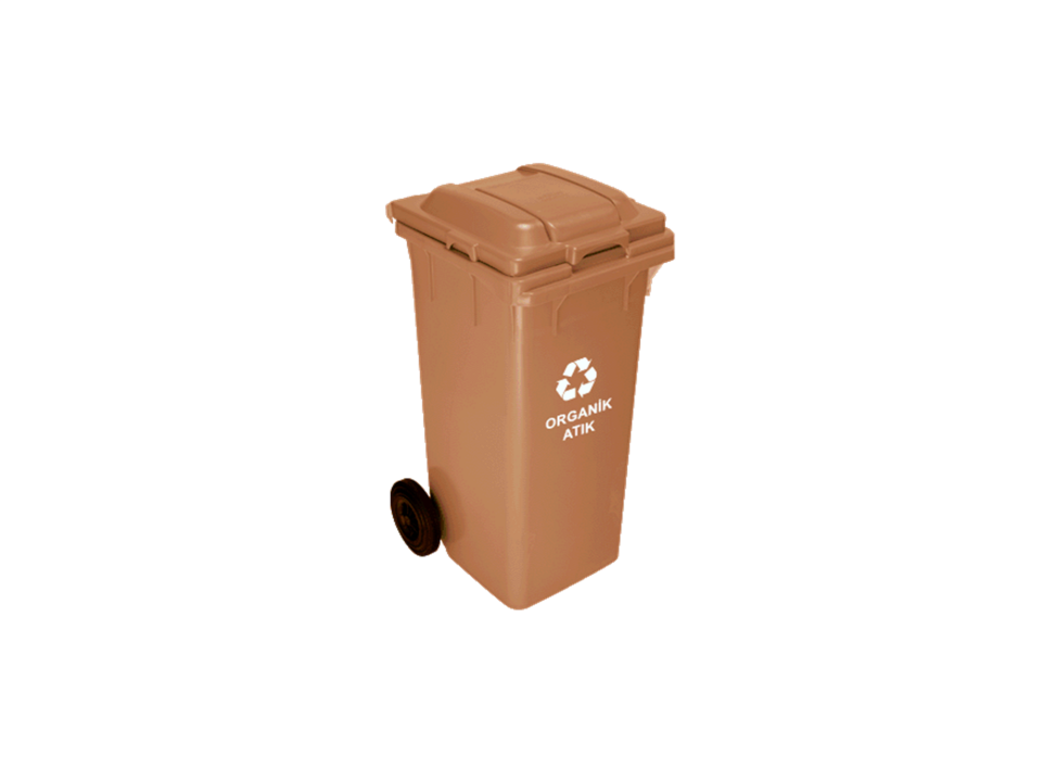 Abox Plastik - 120 Litre Stikerli Sıfır Atık Konteyneri - ÇK-400-STİKER