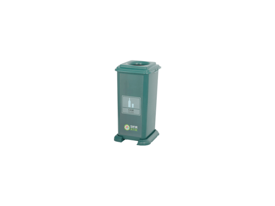 Hipaş Plastik - 70 Litre Stikerli Sıfır Atık Çöp Kovası - ÇK-70-STİKER