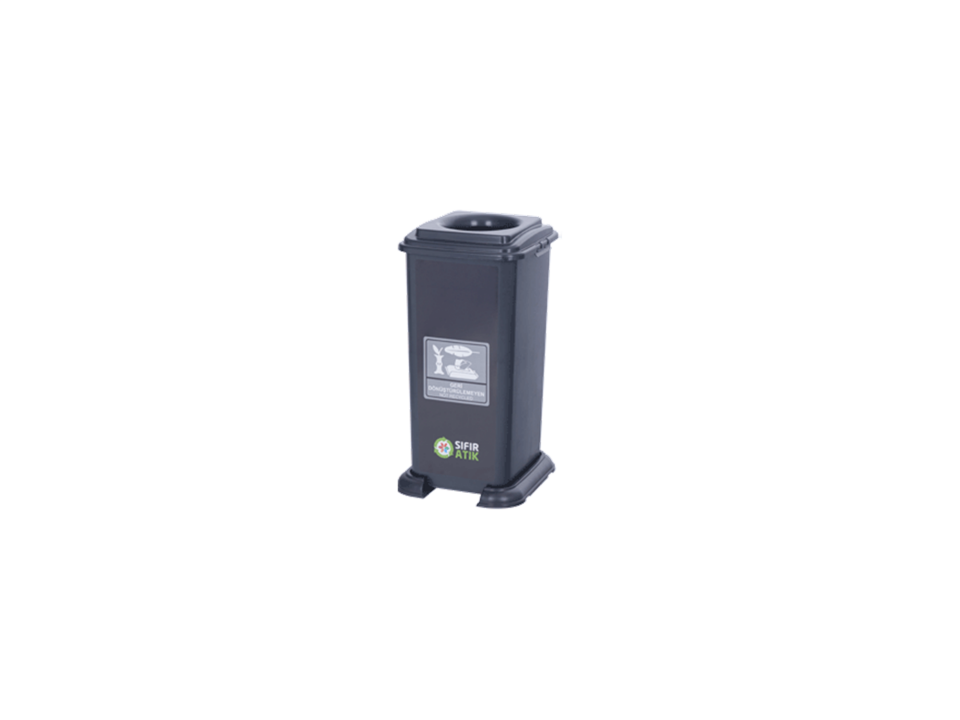 Hipaş Plastik - 70 Litre Stikerli Sıfır Atık Çöp Kovası - ÇK-70-STİKER