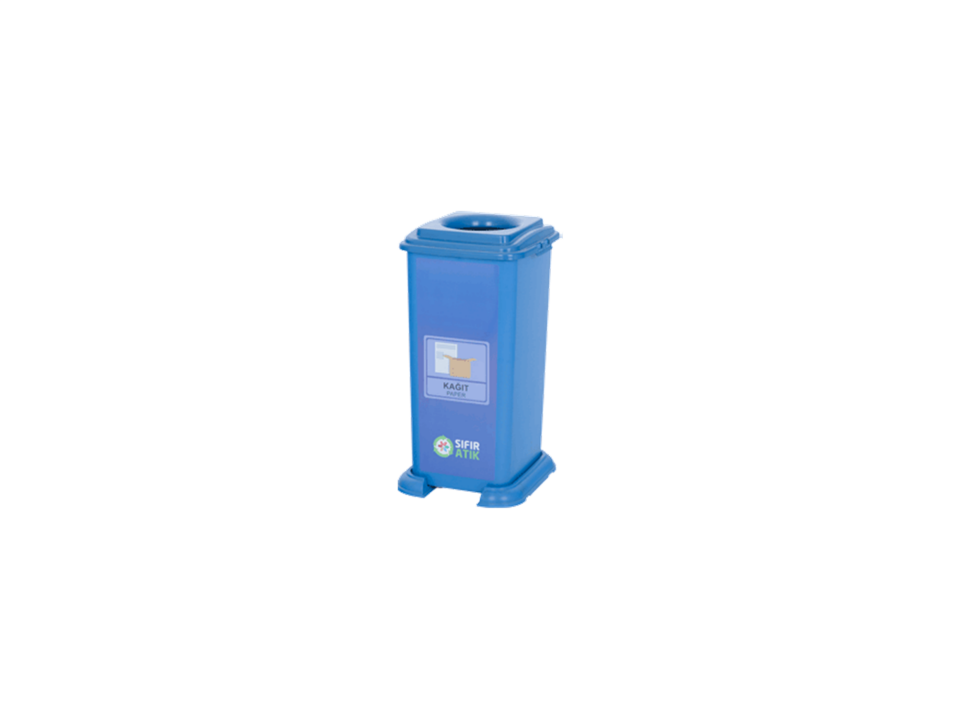 Hipaş Plastik - 70 Litre Stikerli Sıfır Atık Çöp Kovası - ÇK-70-STİKER