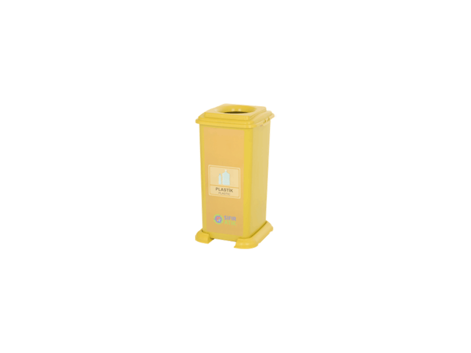 Hipaş Plastik - 70 Litre Stikerli Sıfır Atık Çöp Kovası - ÇK-70-STİKER