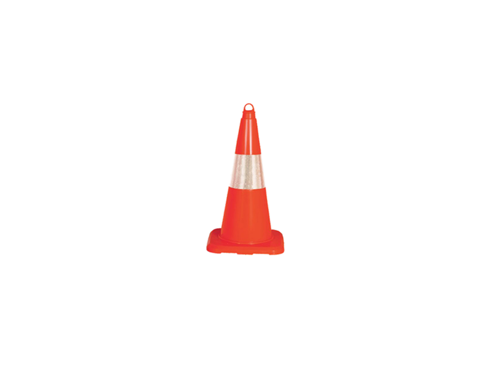 Hipaş Plastik - Esnek Plastik 50 CM Reflektifli Trafik Konisi - 12306-TK-R1