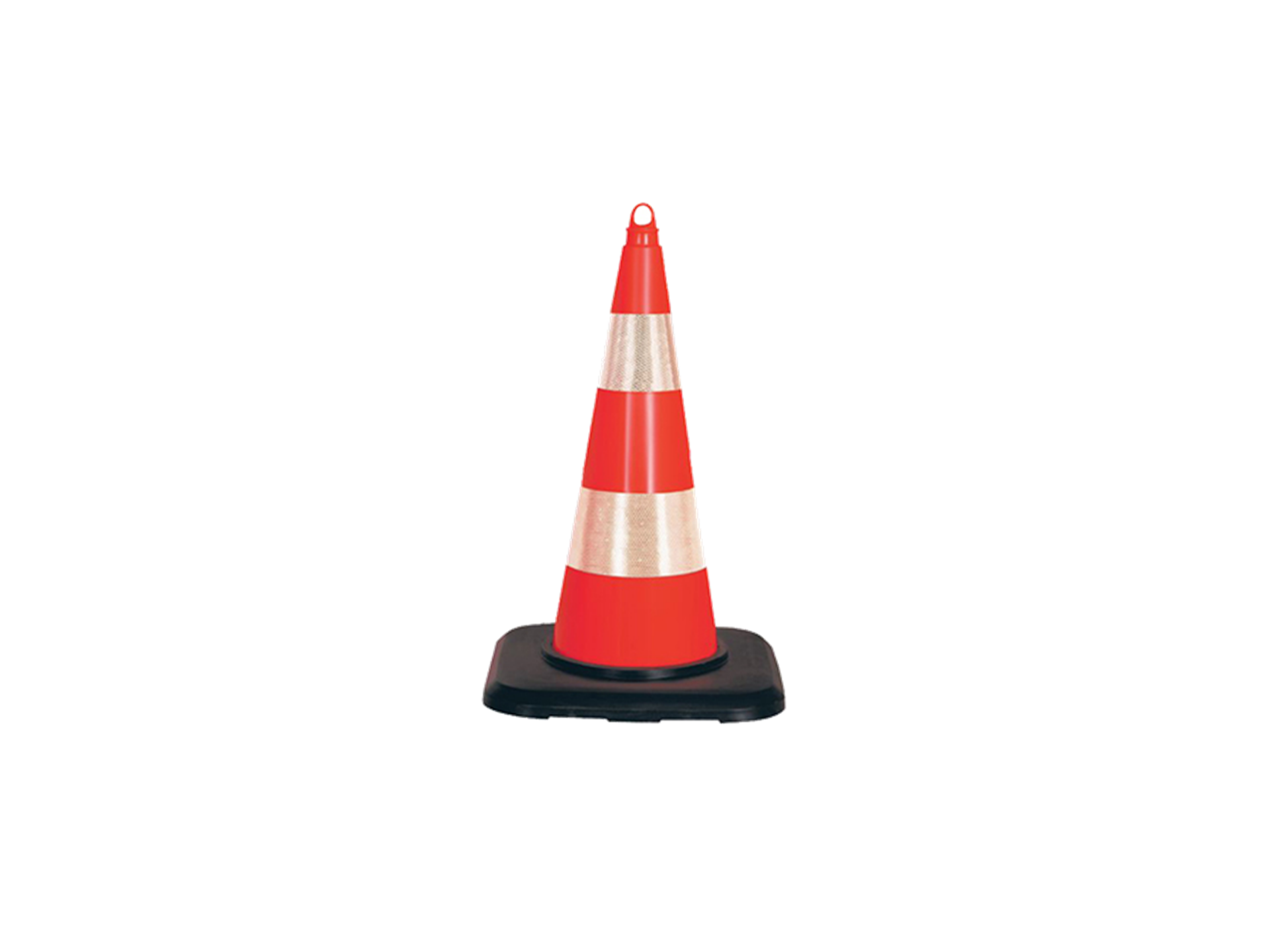 Hipaş Plastik - Esnek Plastik 75 CM 2 Reflektifli Ağırlıklı Trafik Konisi - 12315-TKA-R2