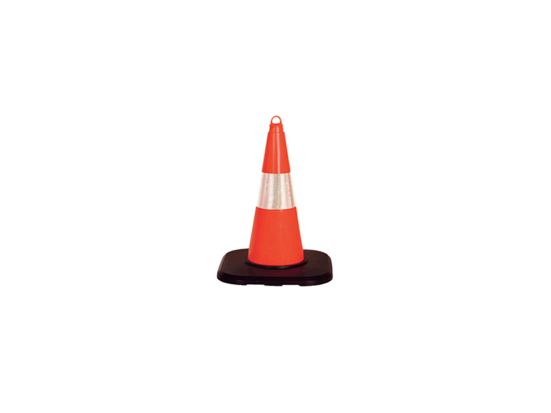 Hipaş Plastik - Esnek Plastik 50 CM Reflektifli Ağırlıklı Trafik Konisi - 12326-TKA-R1